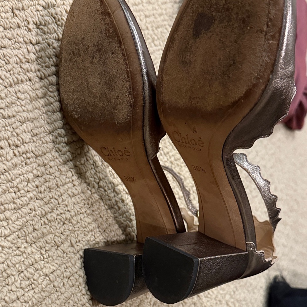 Chloe super sexy, Elegant Metallic Ankle Strap Women's Shoes - Picture 3 of 5